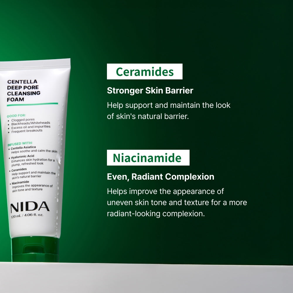SkinShield Centella Deep Pore Cleansing Foam