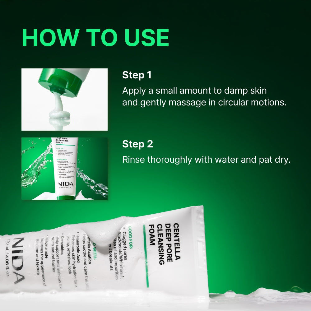 SkinShield Centella Deep Pore Cleansing Foam