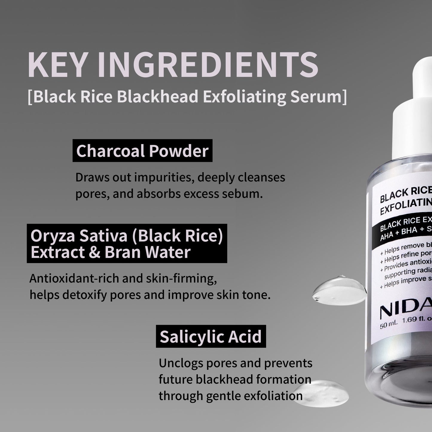 SkinShield Black Rice Blackhead Exfoliating Serum